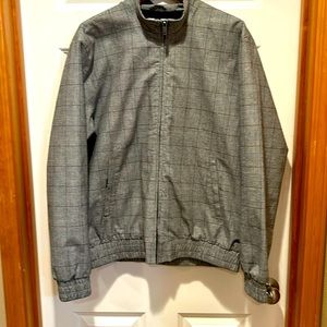 Men’s Topman Grey Plaid Lightweight Jacket- size XL